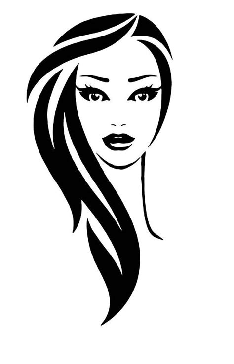 female face stencils|woman face silhouette stencil.